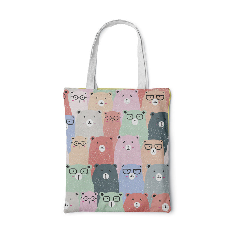 Fashion Women Foldable Canvas Handbag Cute Cartoon Animal Tote Casual Large Capacity Shopping Shoulder Bags Girls Pink Handbag Fashion Women Foldable Canvas Handbag Cute Cartoon Animal Tote Casual Large Capacity Shopping Shoulder Bags Girls Pink Handbag
